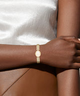 COACH Womens Sammy Gold-Tone Oval Face Watch