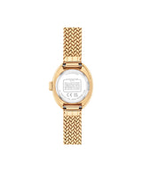 COACH Womens Sammy Gold-Tone Oval Face Mesh Watch