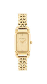 COACH Womens Cadie Gold-Tone Stainless Steel Watch