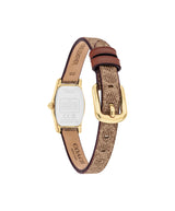 COACH Womens Greta Brown Leather Watch