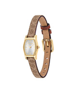 COACH Womens Greta Brown Leather Watch