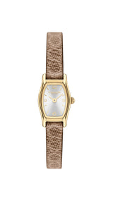 COACH Womens Greta Brown Leather Watch