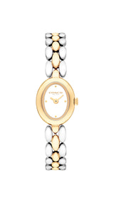 COACH Womens Sammy Two-Tone Oval Face Watch