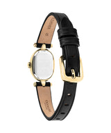 COACH Womens Sammy Oval Face Black Leather Watch