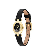 COACH Womens Sammy Oval Face Black Leather Watch