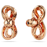 Swarovski Hyperbola Stud Earrings - Mixed cuts, Mini, White, Rose gold-tone plated