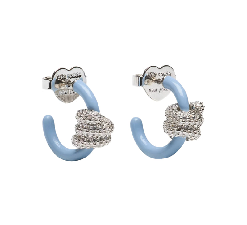 Kate Spade Ropes & Knots Pave Huggies Earrings – ShopCGX