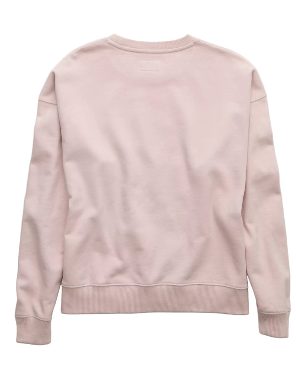 American Eagle Womens AE Velvet Graphic Crew Neck Sweatshirt