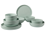 Gibson Candy Skies Unbreakable Wheat Straw Melamine Dinnerware Set - 12 Piece