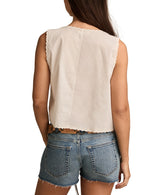 Lucky Brand Womens Cutwork Vest