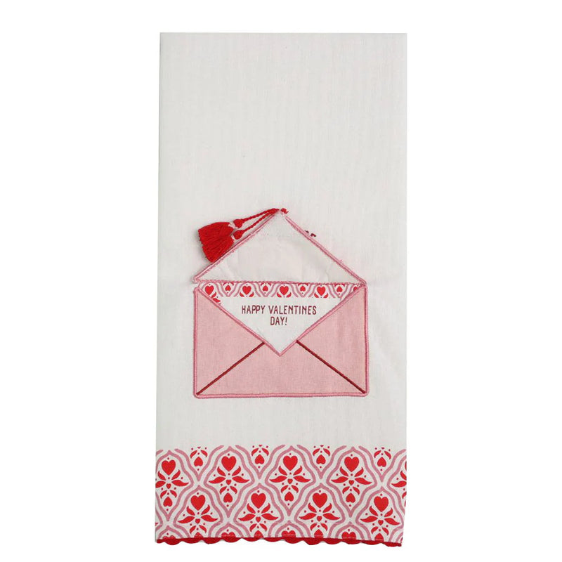 Design Imports Send More Leters Embellished Dishtowel