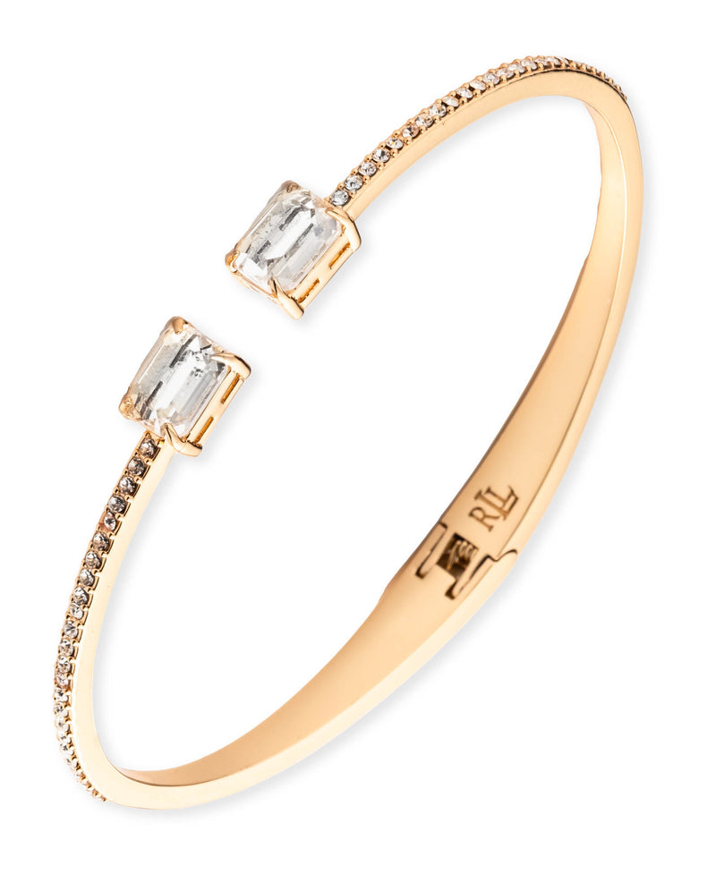 Lauren Ralph Lauren Gold-Tone Colored Stone & Crystal Cuff Bangle Bracelet