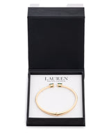 Lauren Ralph Lauren Gold-Tone Colored Stone & Crystal Cuff Bangle Bracelet