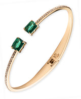 Lauren Ralph Lauren Gold-Tone Colored Stone & Crystal Cuff Bangle Bracelet