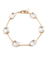 Lauren Ralph Lauren Gold-Tone Square Stone & Fine Chain Link Bracelet