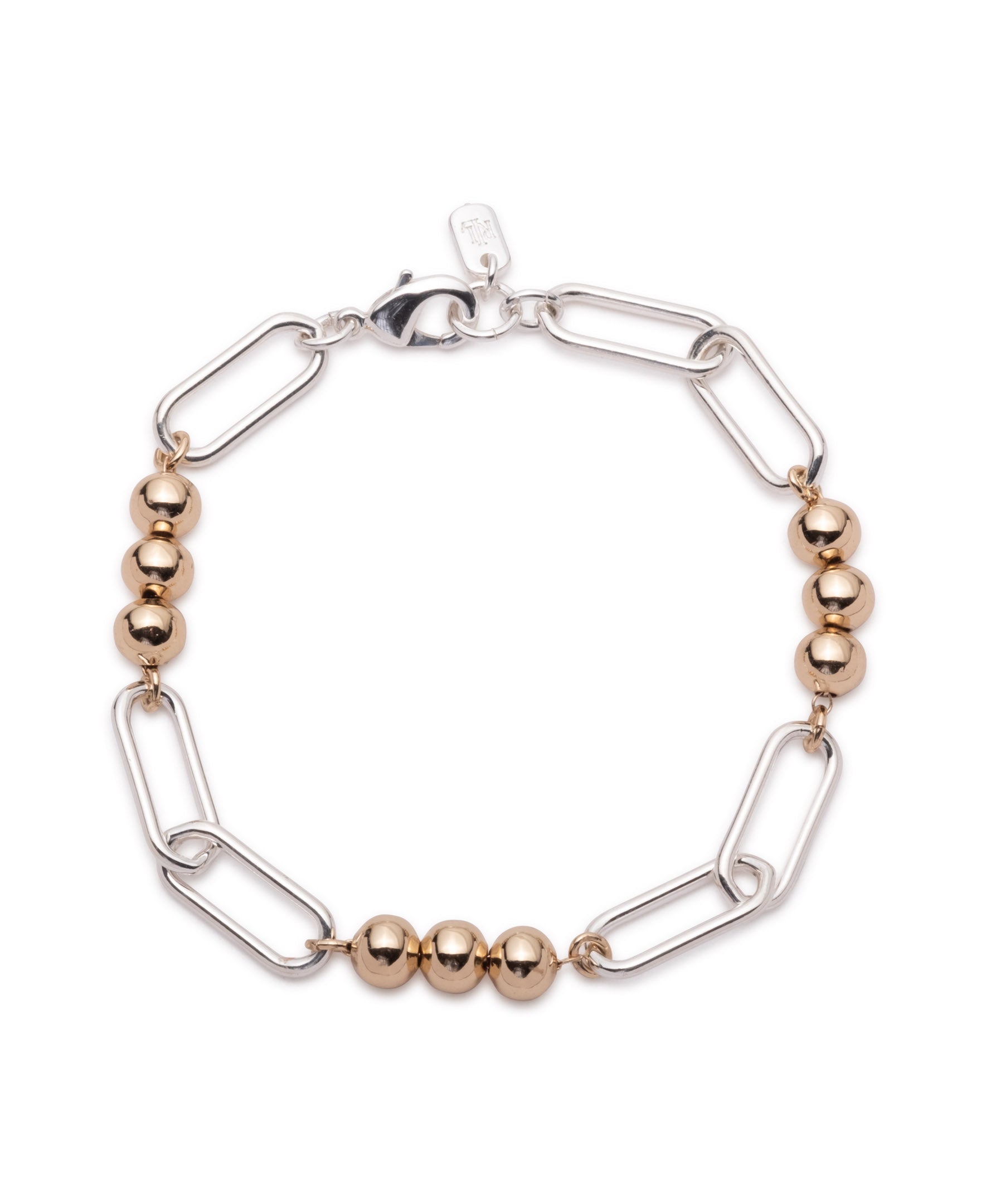 Lauren Ralph Lauren Bead Link Two-Tone Flex Bracelet