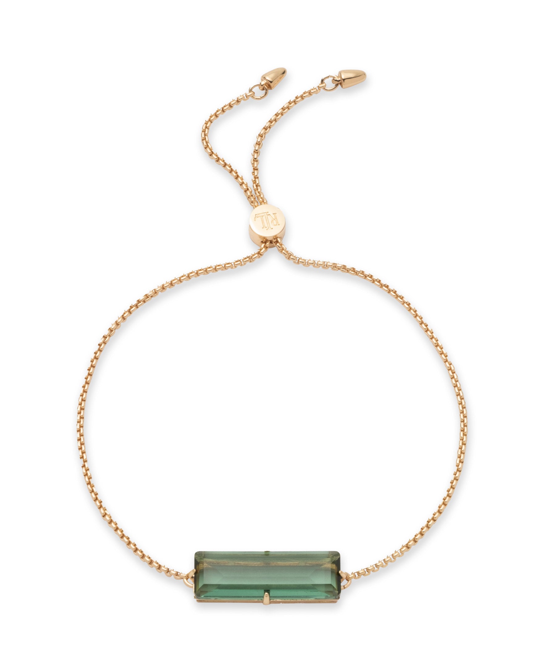 Lauren Ralph Lauren Gold-Tone Baguette Stone Slider Bracelet