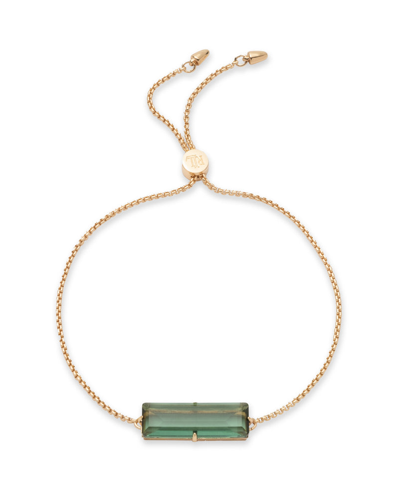 Lauren Ralph Lauren Gold-Tone Baguette Stone Slider Bracelet