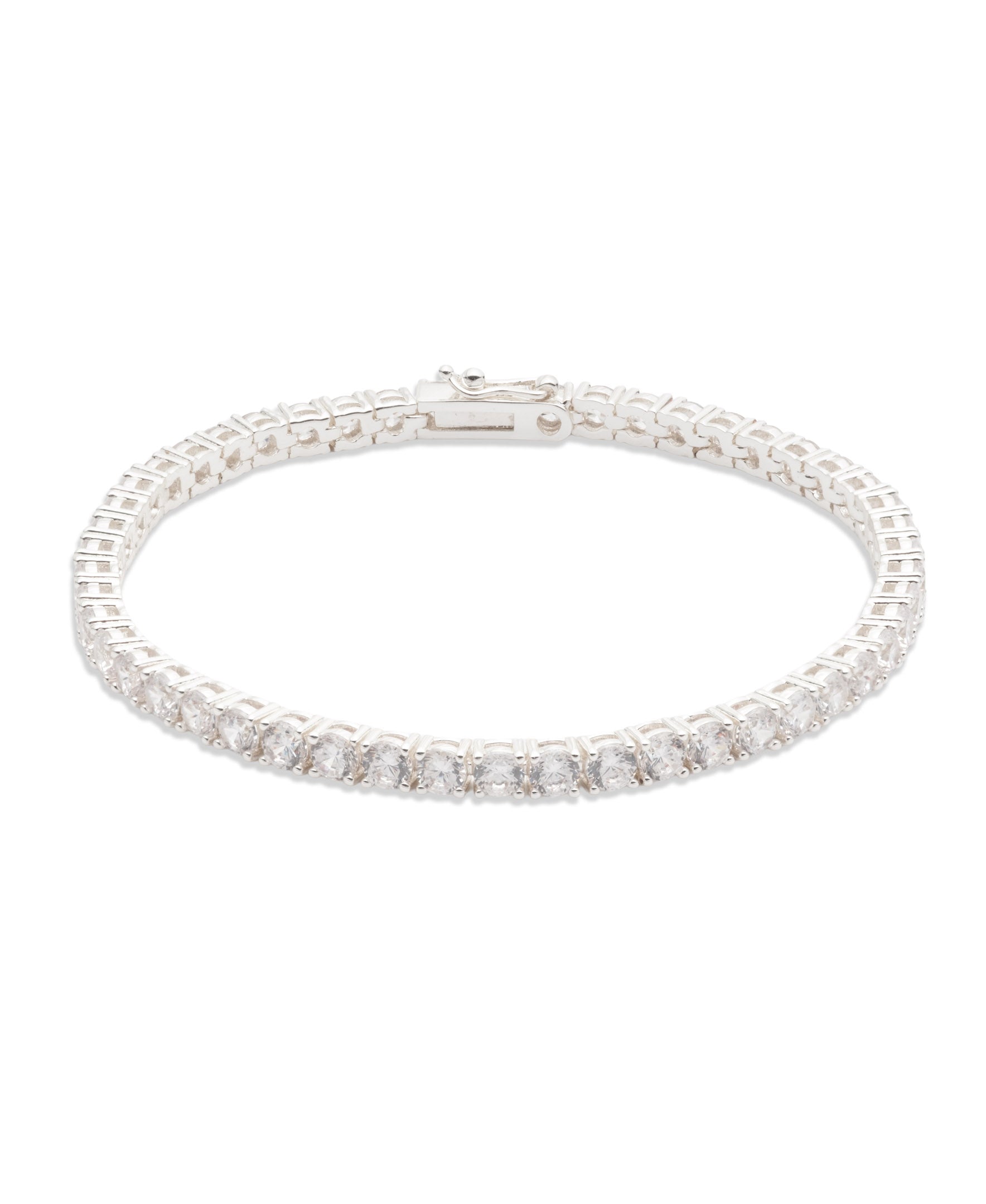 Lauren Ralph Lauren Silver-Tone CZ Tennis Flex Line Bracelet