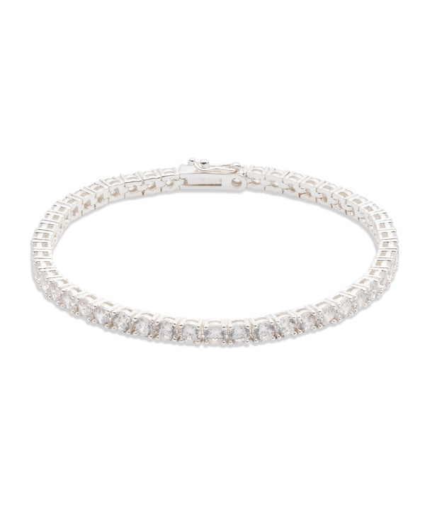 Lauren Ralph Lauren Silver-Tone CZ Tennis Flex Line Bracelet