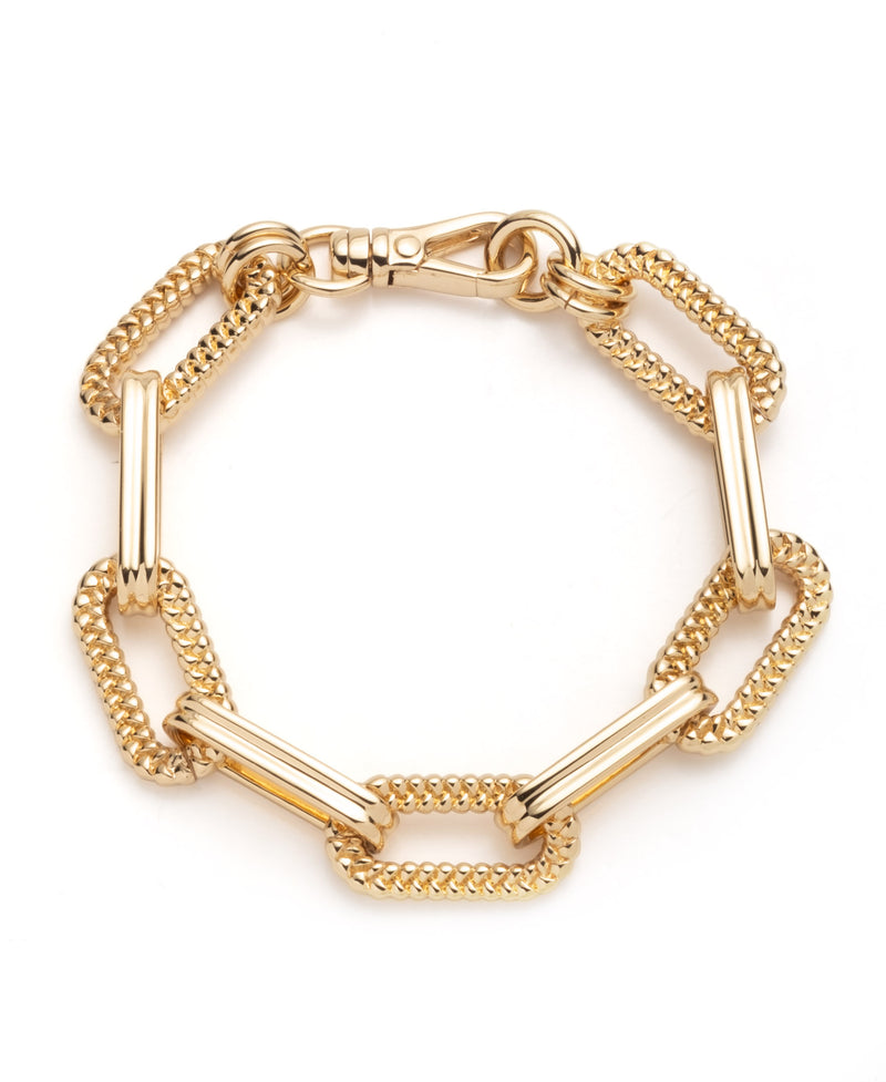 Lauren Ralph Lauren Gold-Tone Herringbone Link Flex Bracelet