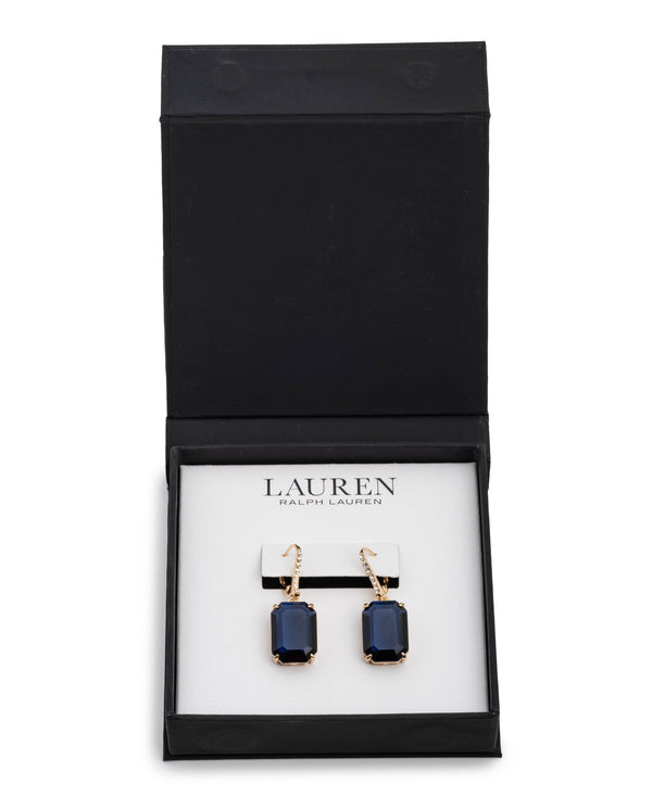 Lauren Ralph Lauren Gold-Tone Stone & Crystal Leverback Drop Earrings