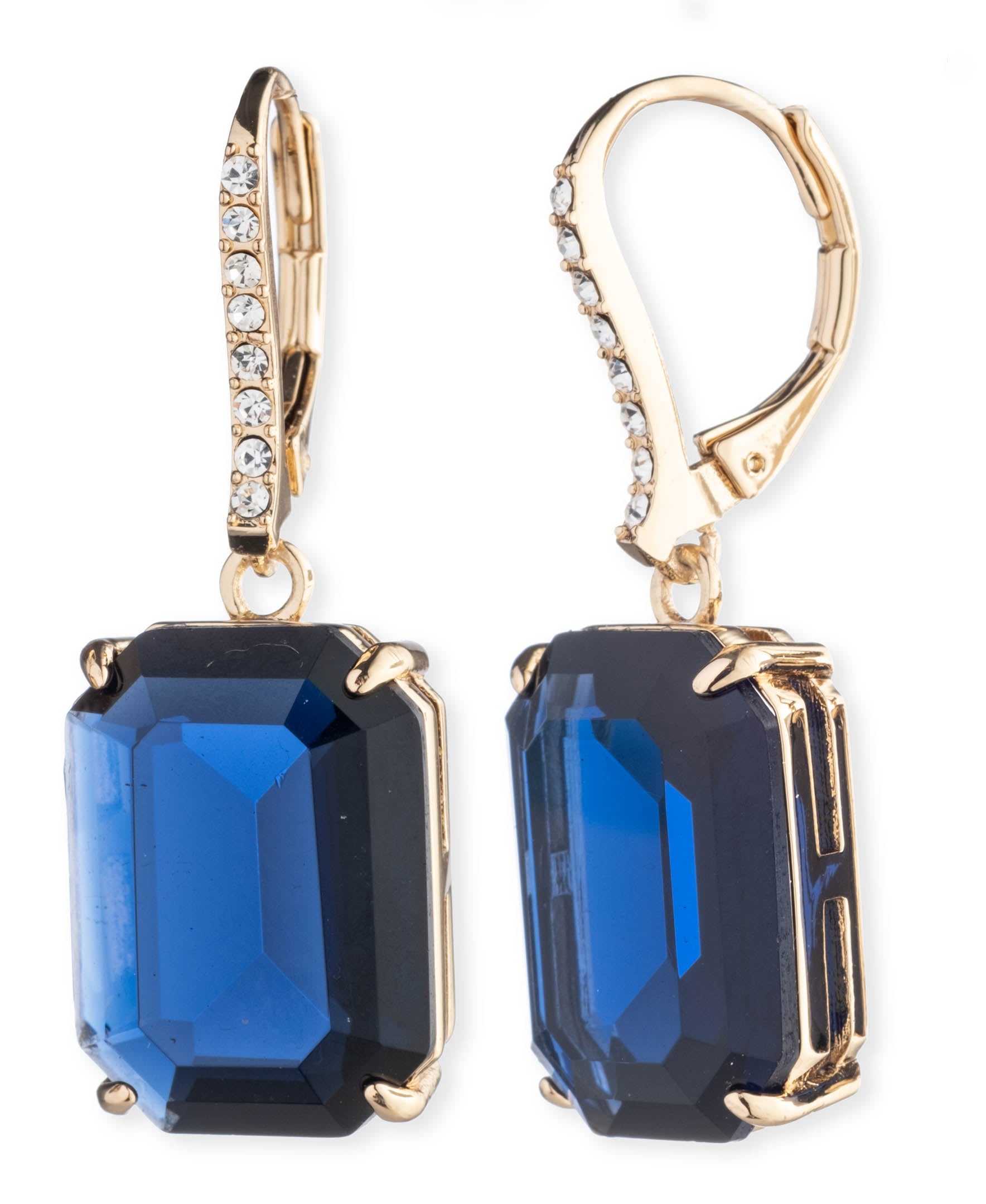 Lauren Ralph Lauren Gold-Tone Stone & Crystal Leverback Drop Earrings