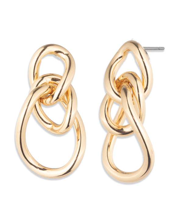 Lauren Ralph Lauren Gold-Tone Open Link Drop Earrings