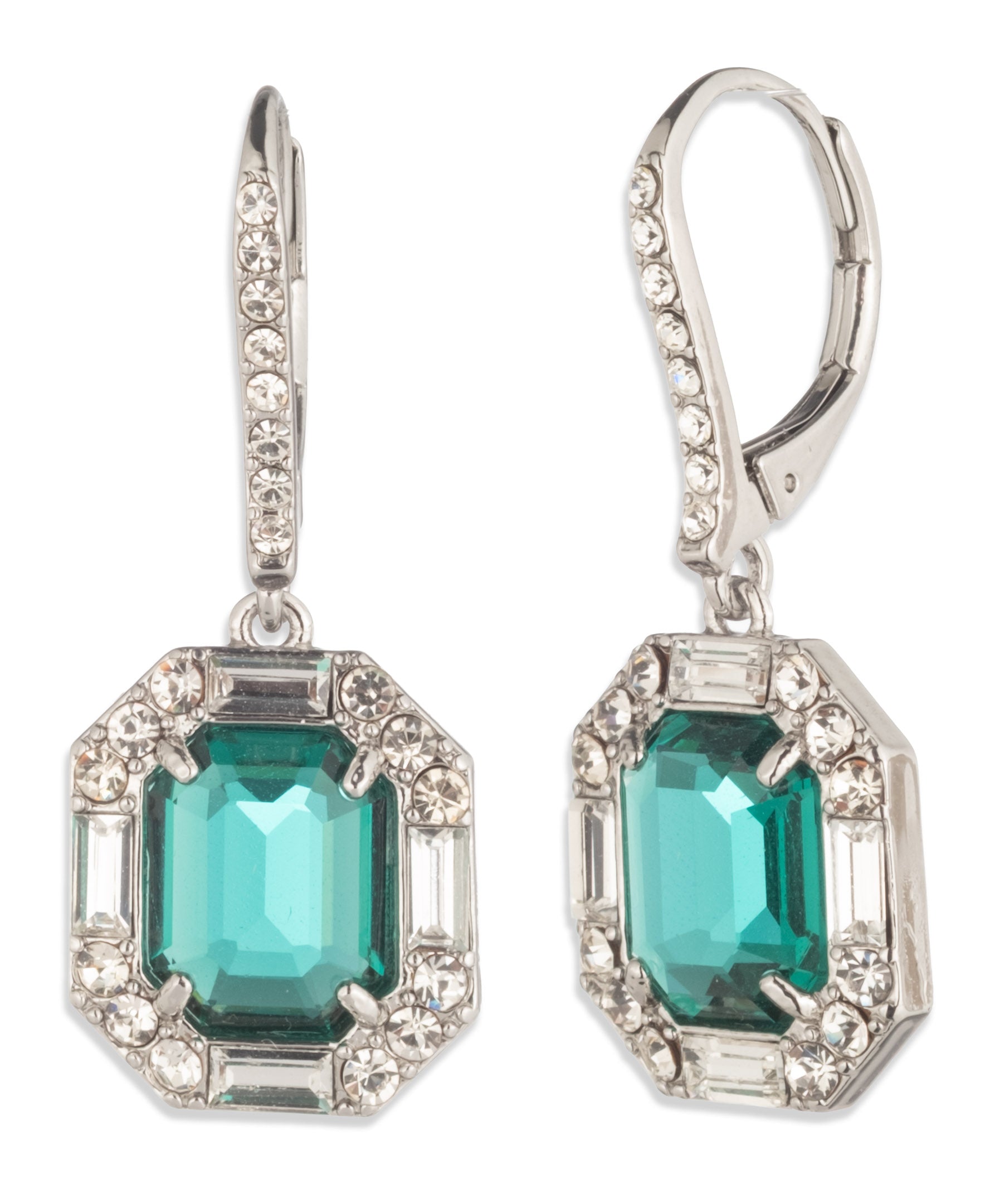 Lauren Ralph Lauren Silver-Tone Stone Drop Earrings