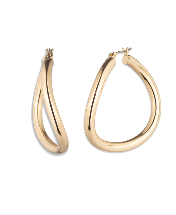 Lauren Ralph Lauren Gold-Tone Sculptural Hoop Earrings