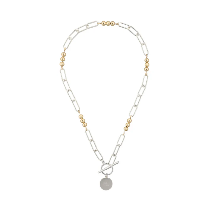 Lauren Ralph Lauren Bead Link Two-Tone Pendant Necklace