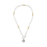 Lauren Ralph Lauren Bead Link Two-Tone Pendant Necklace