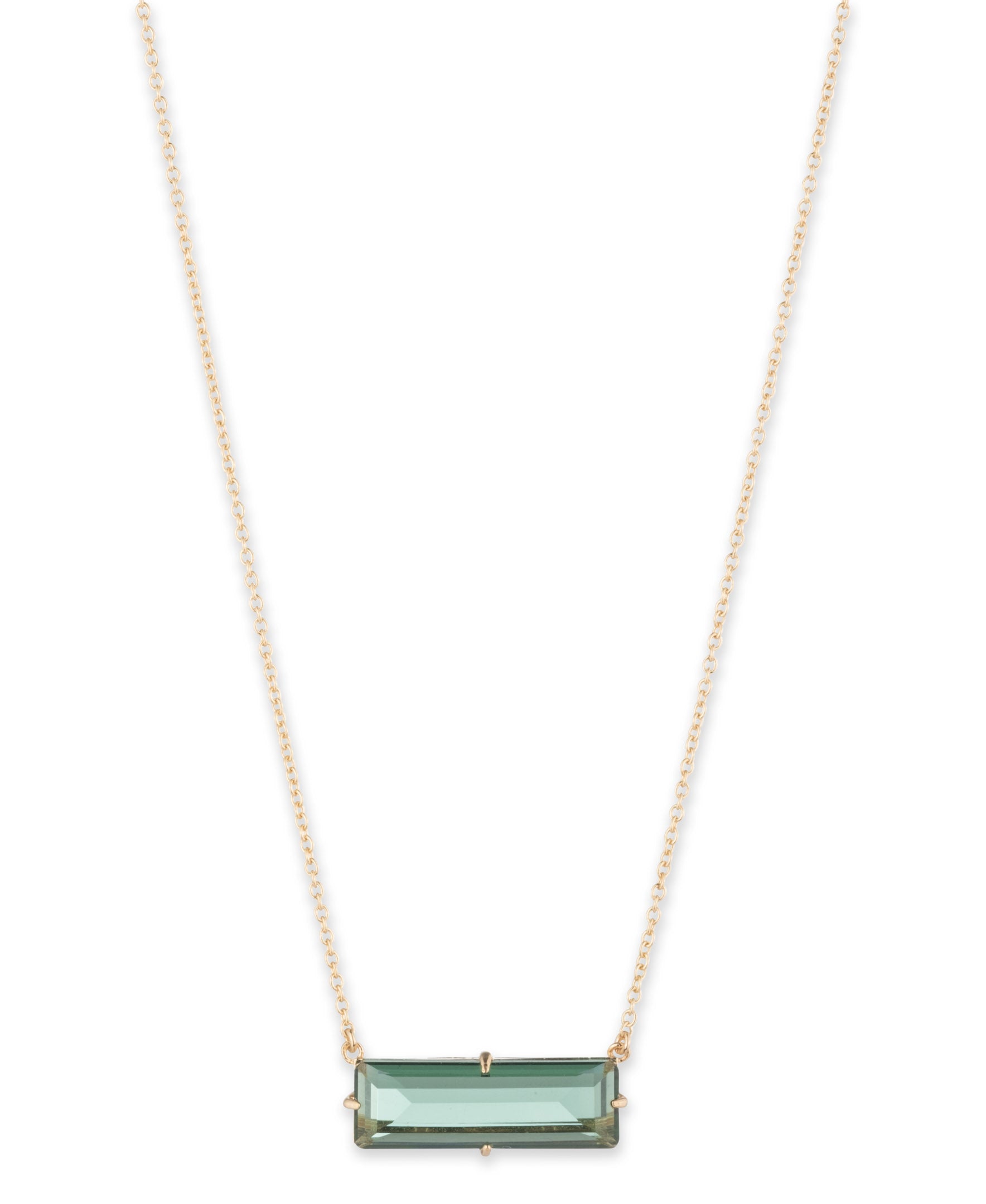 Lauren Ralph Lauren Gold-Tone Baguette Stone Pendant Necklace