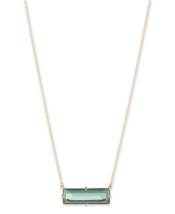 Lauren Ralph Lauren Gold-Tone Baguette Stone Pendant Necklace