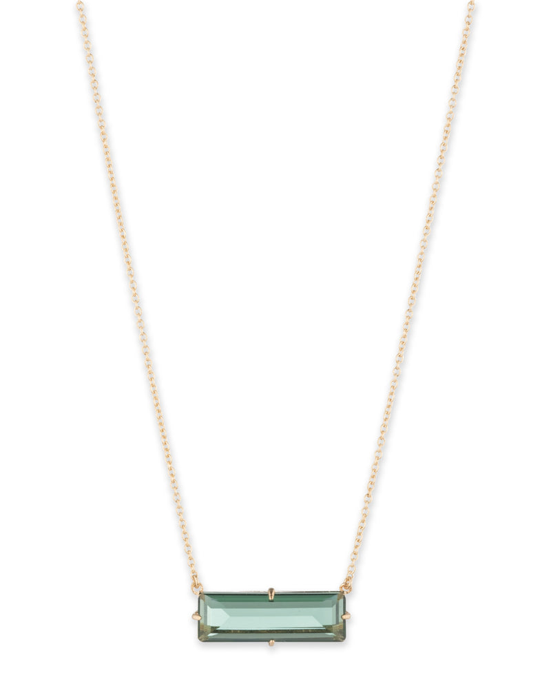 Lauren Ralph Lauren Gold-Tone Baguette Stone Pendant Necklace