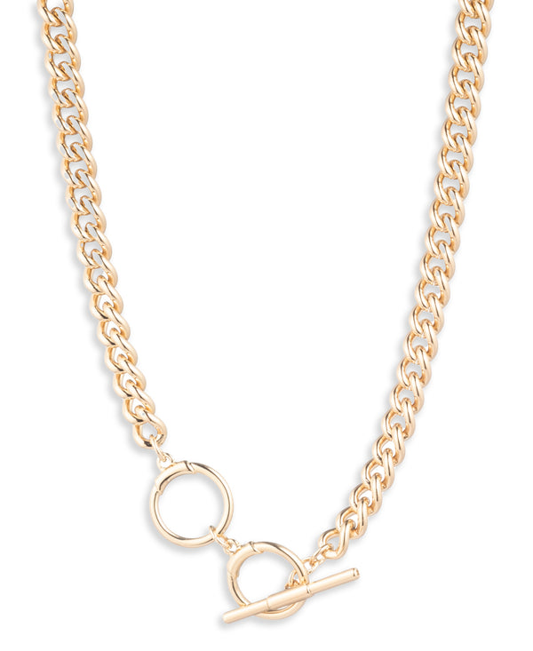 Lauren Ralph Lauren Gold-Tone Curb Collar Chain Necklace