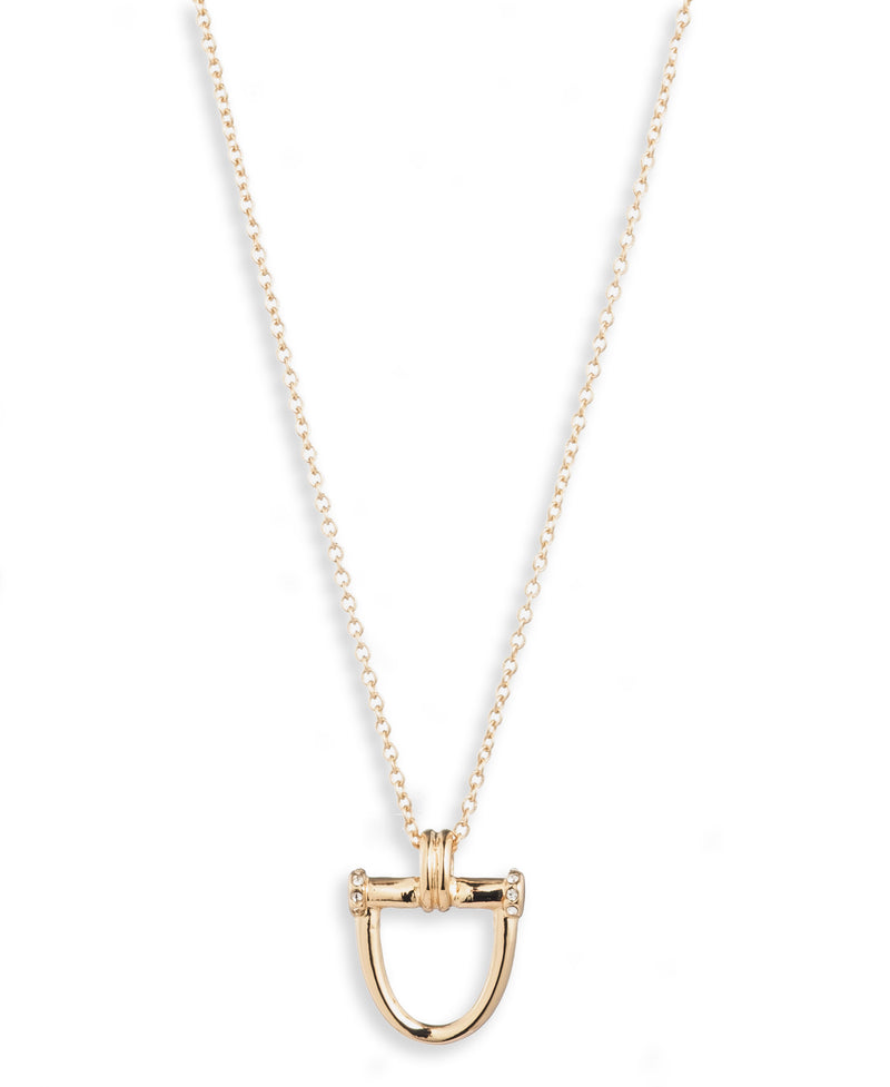 Lauren Ralph Lauren Gold-Tone Horsebit Pendant Necklace