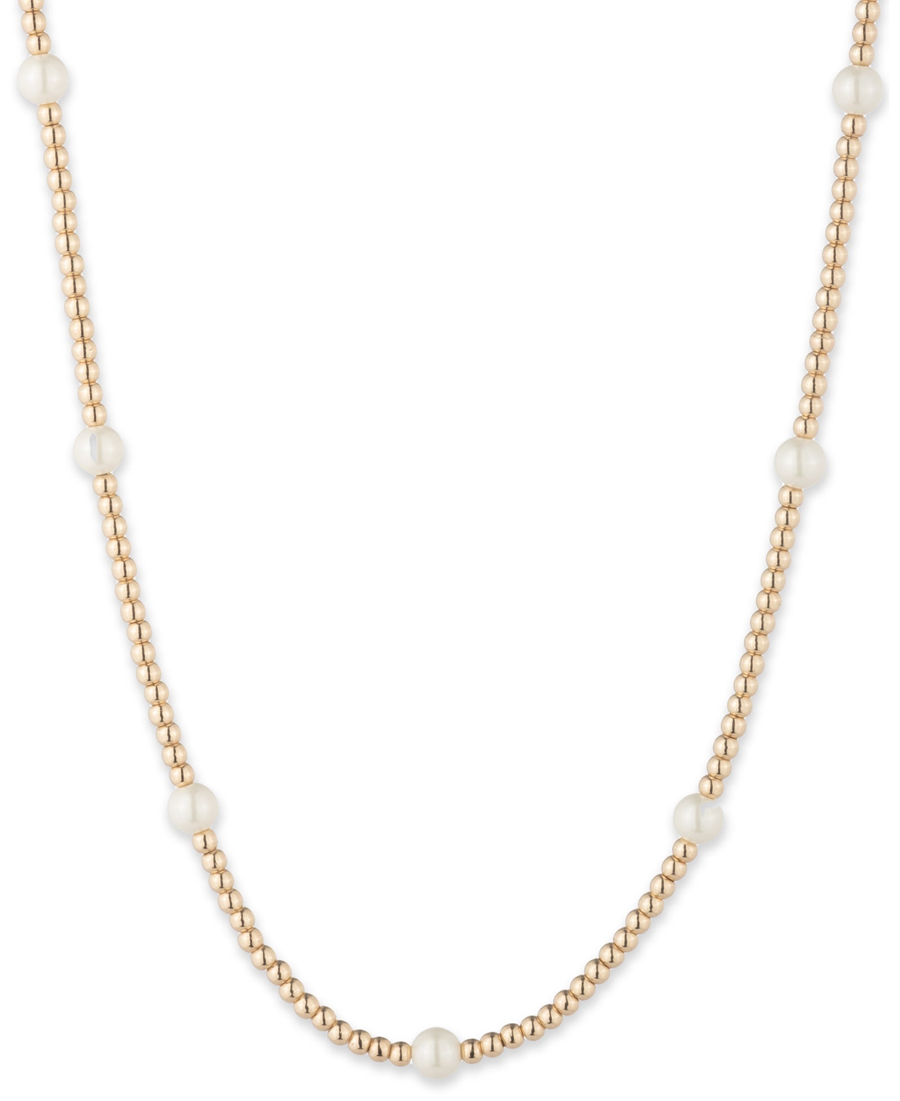 Lauren Ralph Lauren Gold-Tone Station Pearl Collar Necklace