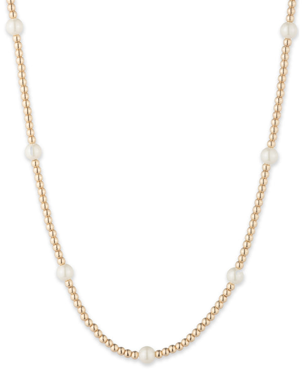 Lauren Ralph Lauren Gold-Tone Station Pearl Collar Necklace