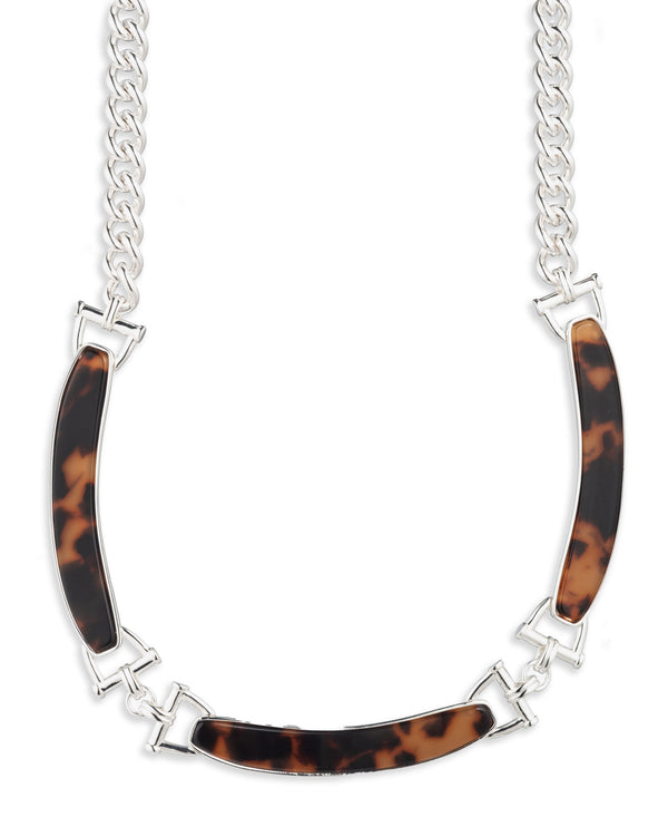 Lauren Ralph Lauren Silver-Tone Tortoise Collar Necklace