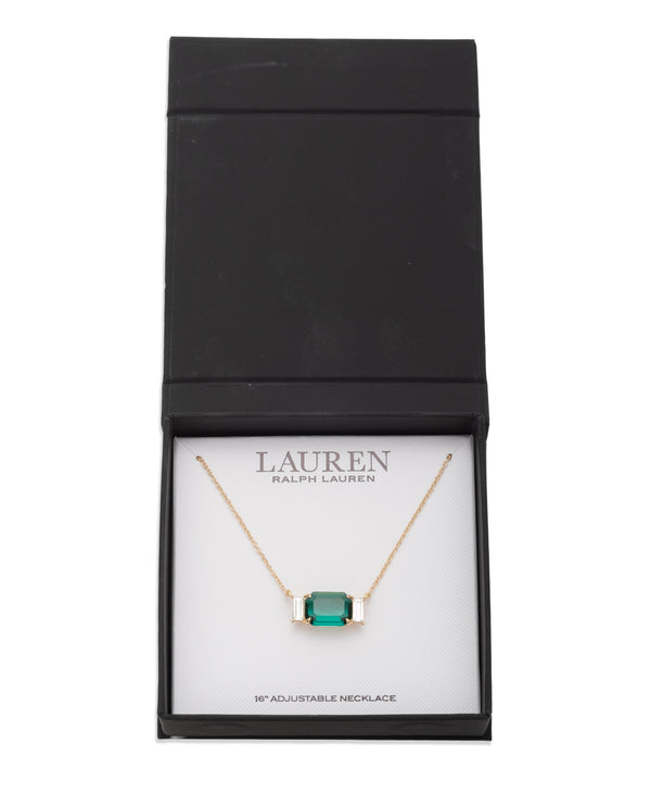 Lauren Ralph Lauren Gold-Tone Stone Pendant Necklace