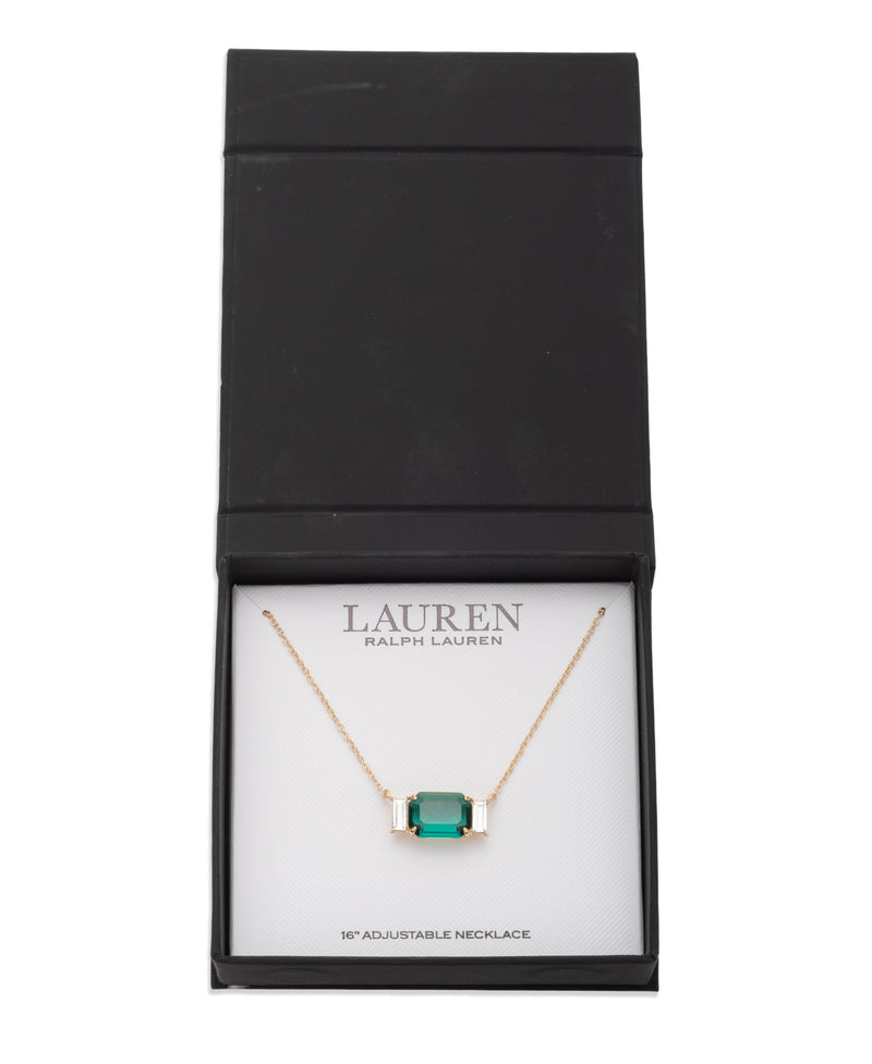 Lauren Ralph Lauren Gold-Tone Stone Pendant Necklace