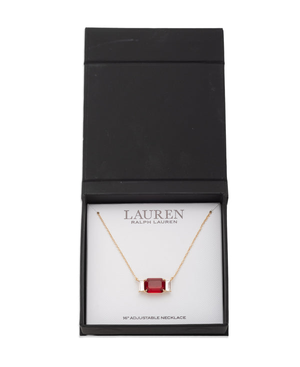 Lauren Ralph Lauren Gold-Tone Stone Pendant Necklace