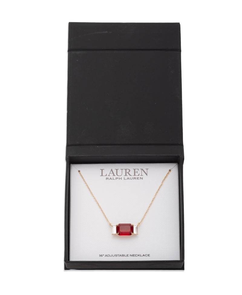 Lauren Ralph Lauren Gold-Tone Stone Pendant Necklace