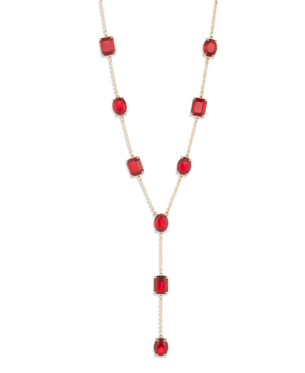 Lauren Ralph Lauren Gold-Tone Multi Stone Y-Neck Necklace