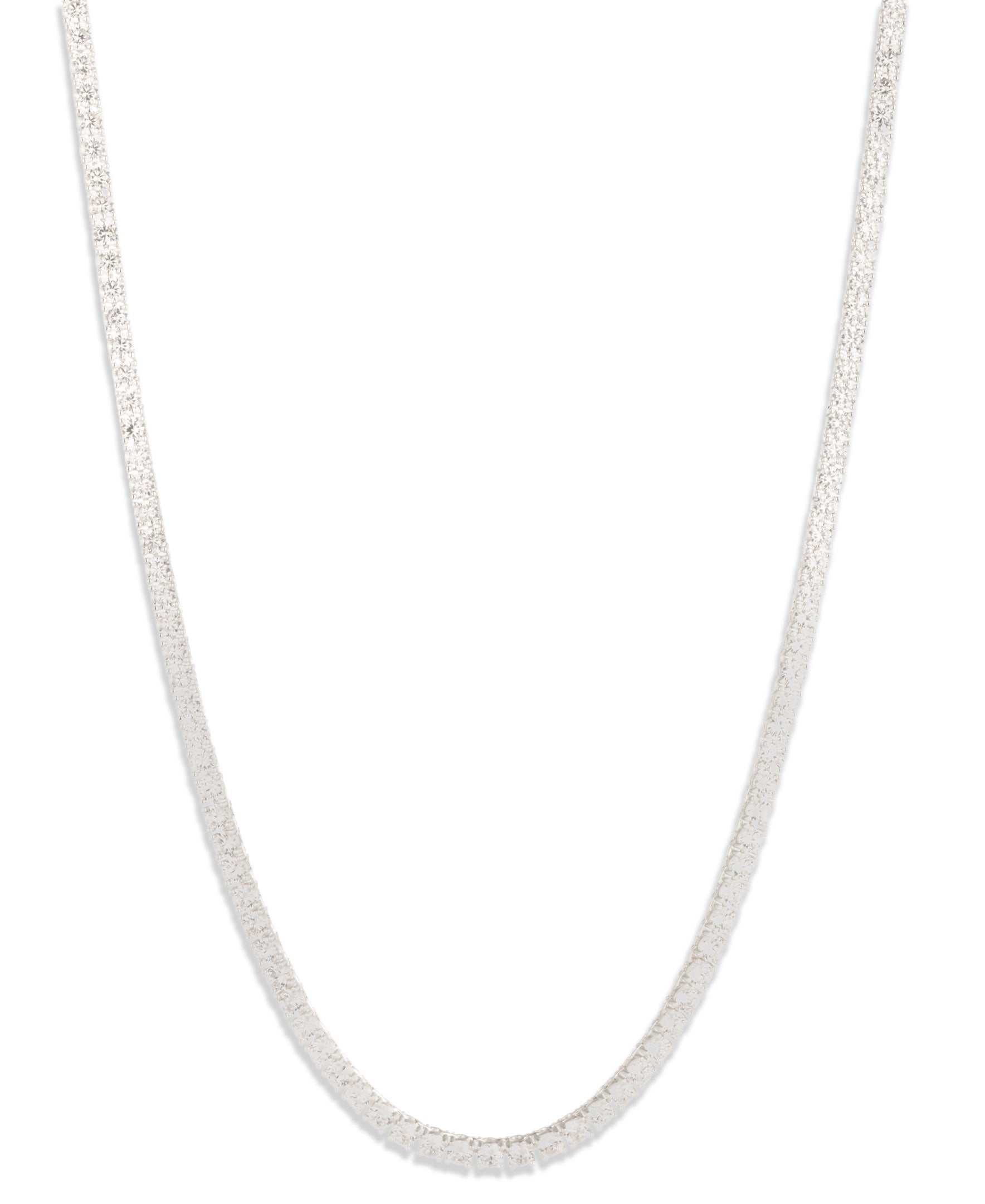 Lauren Ralph Lauren Silver-Tone CZ Tennis Collar Necklace