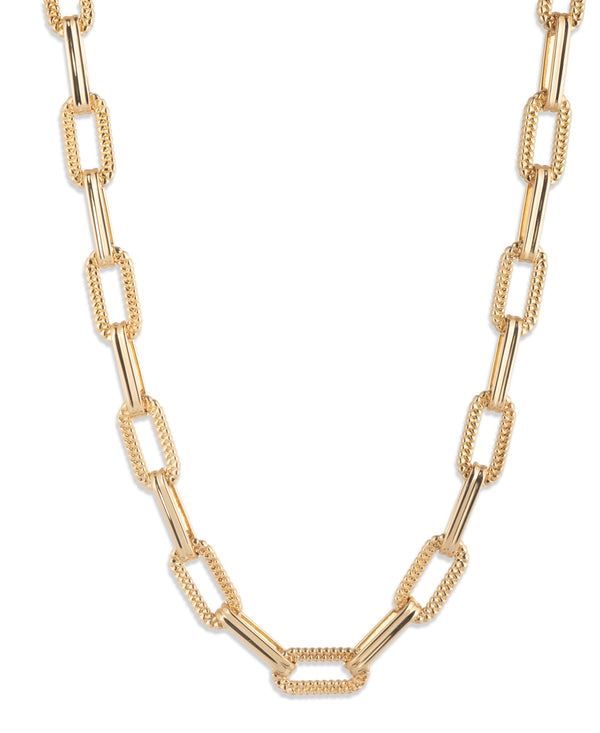 Lauren Ralph Lauren Gold-Tone Herringbone Link Collar Necklace