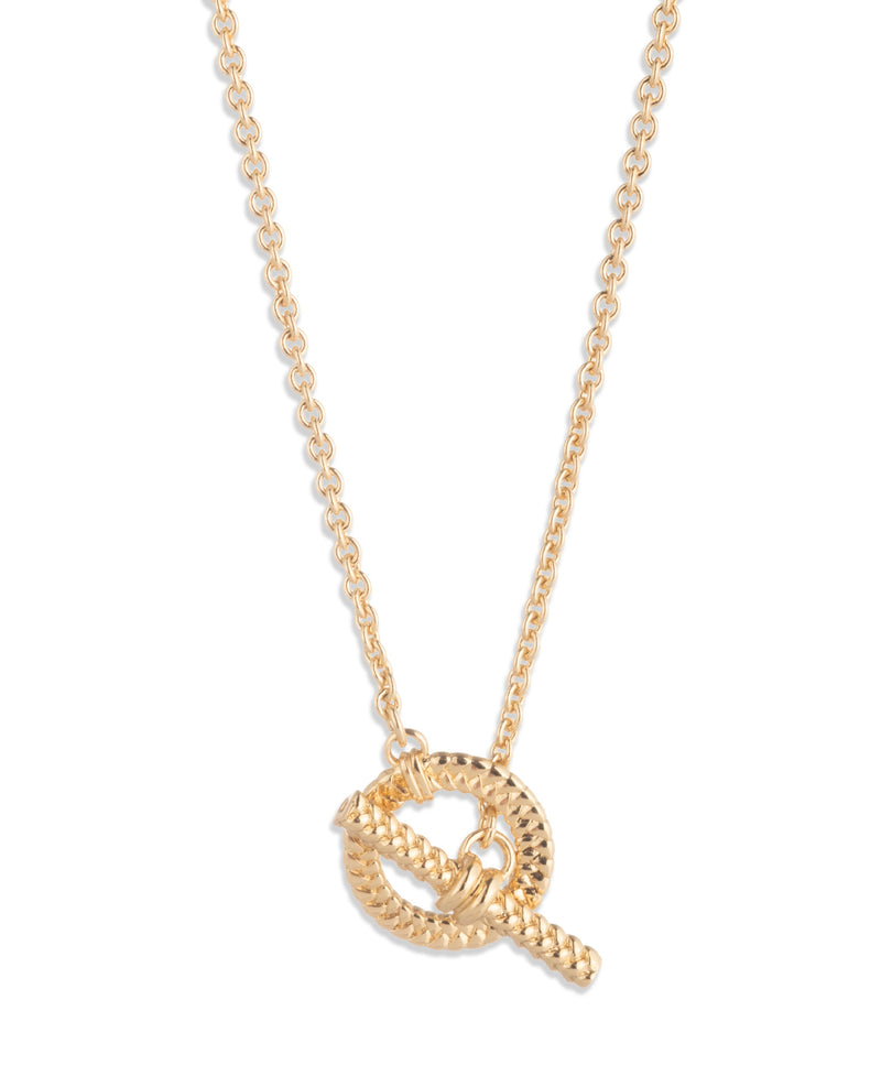 Lauren Ralph Lauren Gold-Tone Herringbone Pendant Necklace