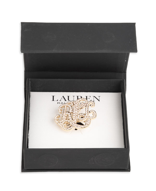 Lauren Ralph Lauren Gold-Tone LRL Script Pin