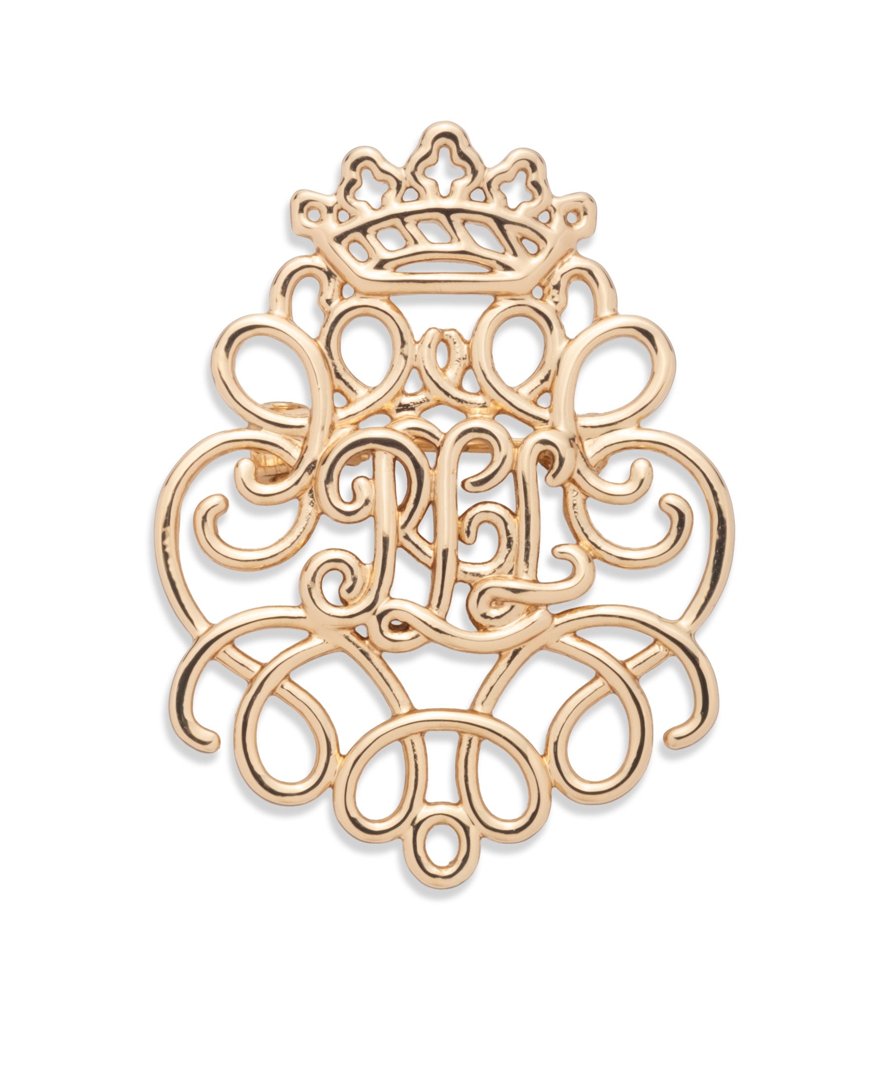 Lauren Ralph Lauren Gold-Tone LRL Scroll Pin